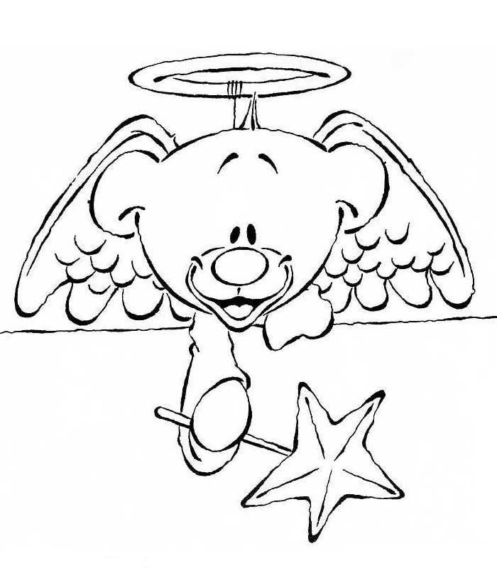 Dibujo para colorear: Angel (Personajes) #86426 - Dibujos para Colorear e Imprimir Gratis
