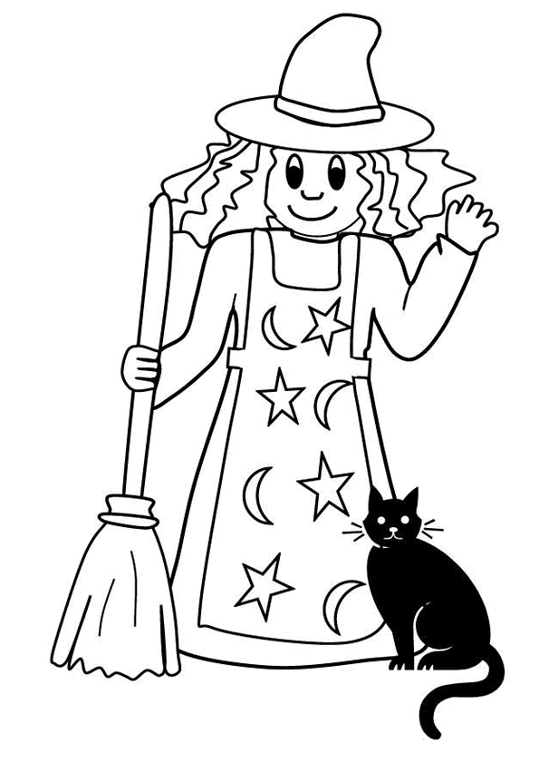 Dibujo para colorear: Bruja (Personajes) #108128 - Dibujos para Colorear e Imprimir Gratis