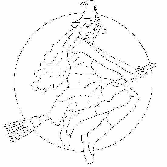 Dibujo para colorear: Bruja (Personajes) #108446 - Dibujos para Colorear e Imprimir Gratis