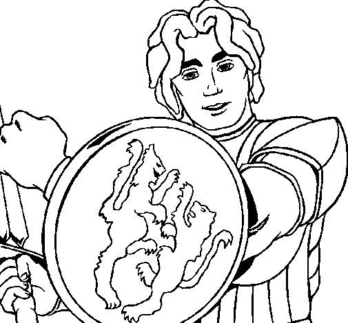 Dibujo para colorear: Caballero (Personajes) #87049 - Dibujos para Colorear e Imprimir Gratis