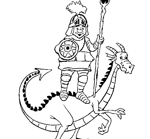 Dibujo para colorear: Caballero (Personajes) #87067 - Dibujos para Colorear e Imprimir Gratis