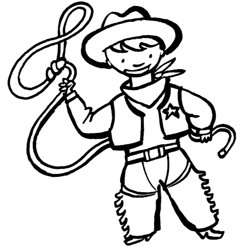 Dibujo para colorear: Cowboy (Personajes) #91434 - Dibujos para Colorear e Imprimir Gratis