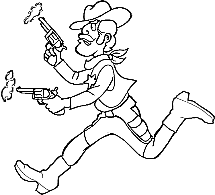 Dibujo para colorear: Cowboy (Personajes) #91459 - Dibujos para Colorear e Imprimir Gratis