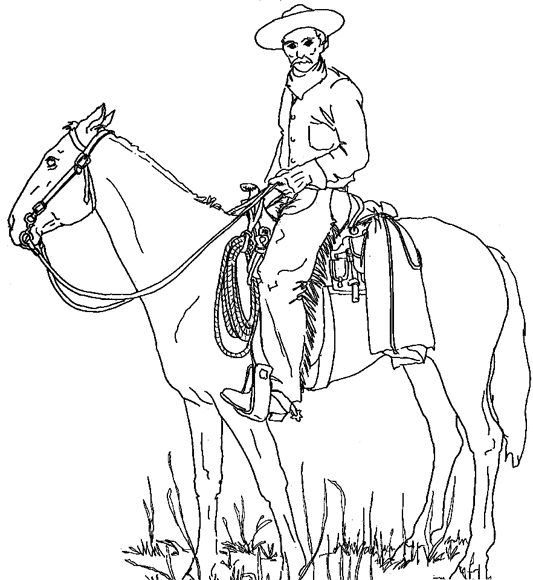 Dibujo para colorear: Cowboy (Personajes) #91465 - Dibujos para Colorear e Imprimir Gratis