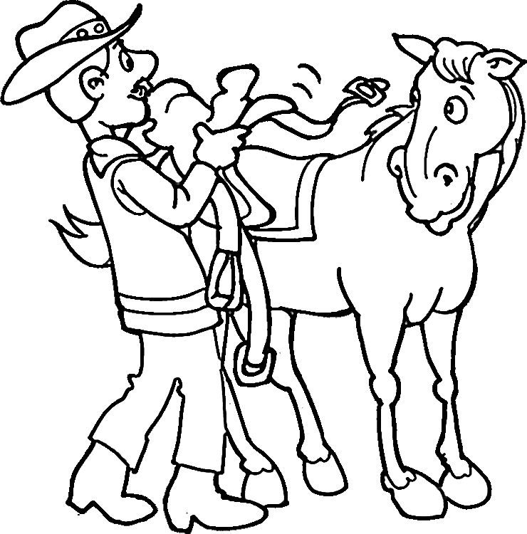 Dibujo para colorear: Cowboy (Personajes) #91471 - Dibujos para Colorear e Imprimir Gratis