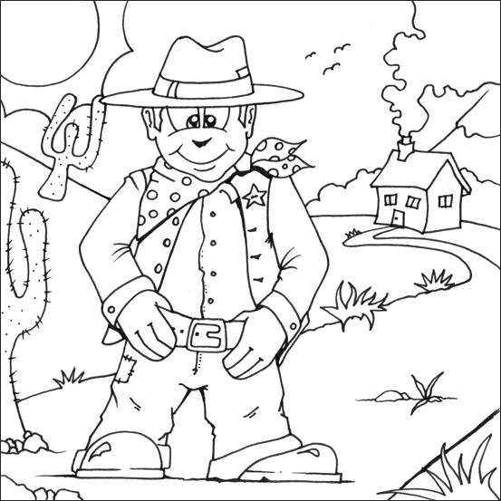 Dibujo para colorear: Cowboy (Personajes) #91489 - Dibujos para Colorear e Imprimir Gratis