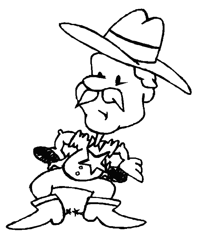 Dibujo para colorear: Cowboy (Personajes) #91503 - Dibujos para Colorear e Imprimir Gratis