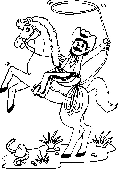 Dibujo para colorear: Cowboy (Personajes) #91520 - Dibujos para Colorear e Imprimir Gratis
