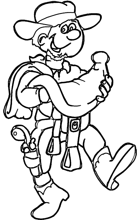 Dibujo para colorear: Cowboy (Personajes) #91542 - Dibujos para Colorear e Imprimir Gratis