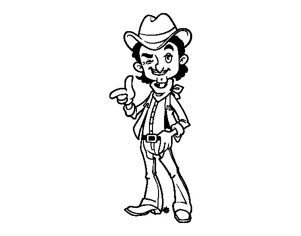 Dibujo para colorear: Cowboy (Personajes) #91562 - Dibujos para Colorear e Imprimir Gratis