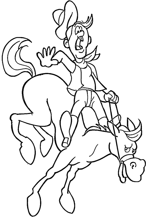 Dibujo para colorear: Cowboy (Personajes) #91567 - Dibujos para Colorear e Imprimir Gratis