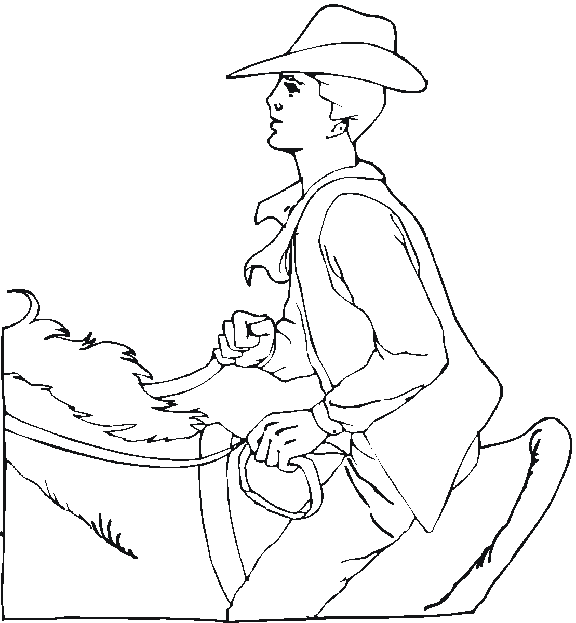 Dibujo para colorear: Cowboy (Personajes) #91615 - Dibujos para Colorear e Imprimir Gratis