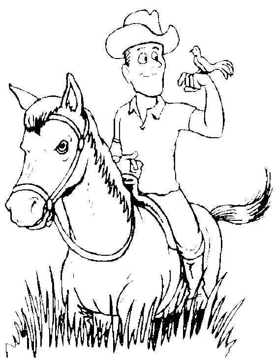 Dibujo para colorear: Cowboy (Personajes) #91643 - Dibujos para Colorear e Imprimir Gratis
