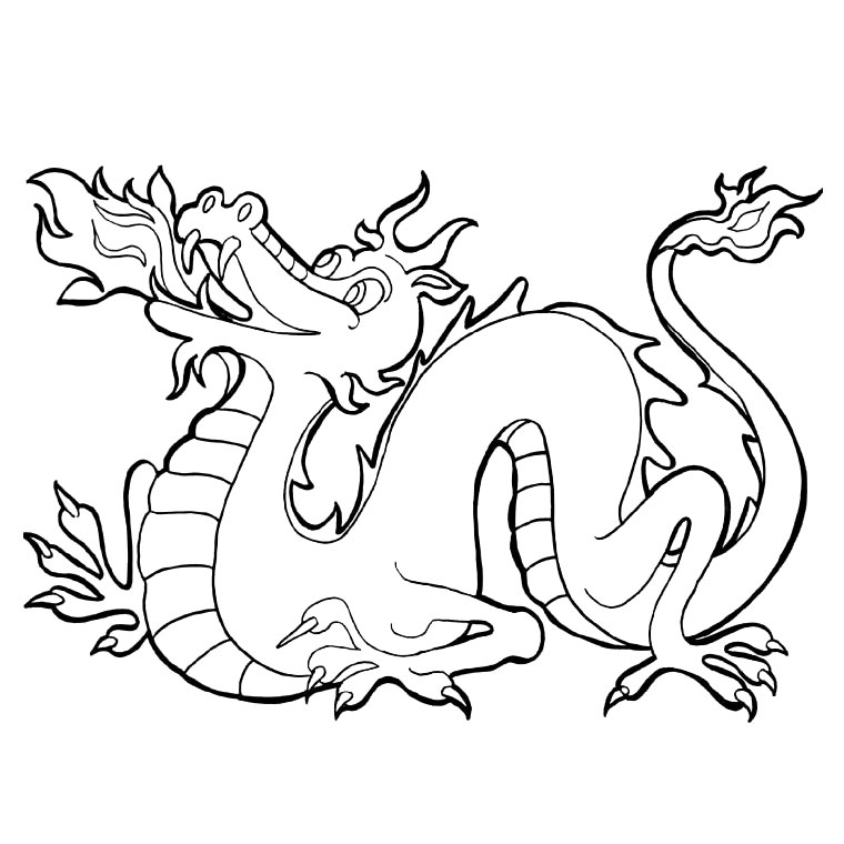 Dibujo para colorear: Dragón (Personajes) #148356 - Dibujos para Colorear e Imprimir Gratis