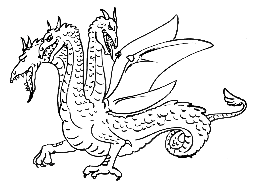 Dibujo para colorear: Dragón (Personajes) #148360 - Dibujos para Colorear e Imprimir Gratis