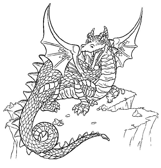 Dibujo para colorear: Dragón (Personajes) #148473 - Dibujos para Colorear e Imprimir Gratis