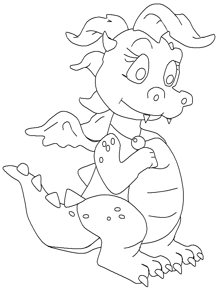 Dibujo para colorear: Dragón (Personajes) #148488 - Dibujos para Colorear e Imprimir Gratis