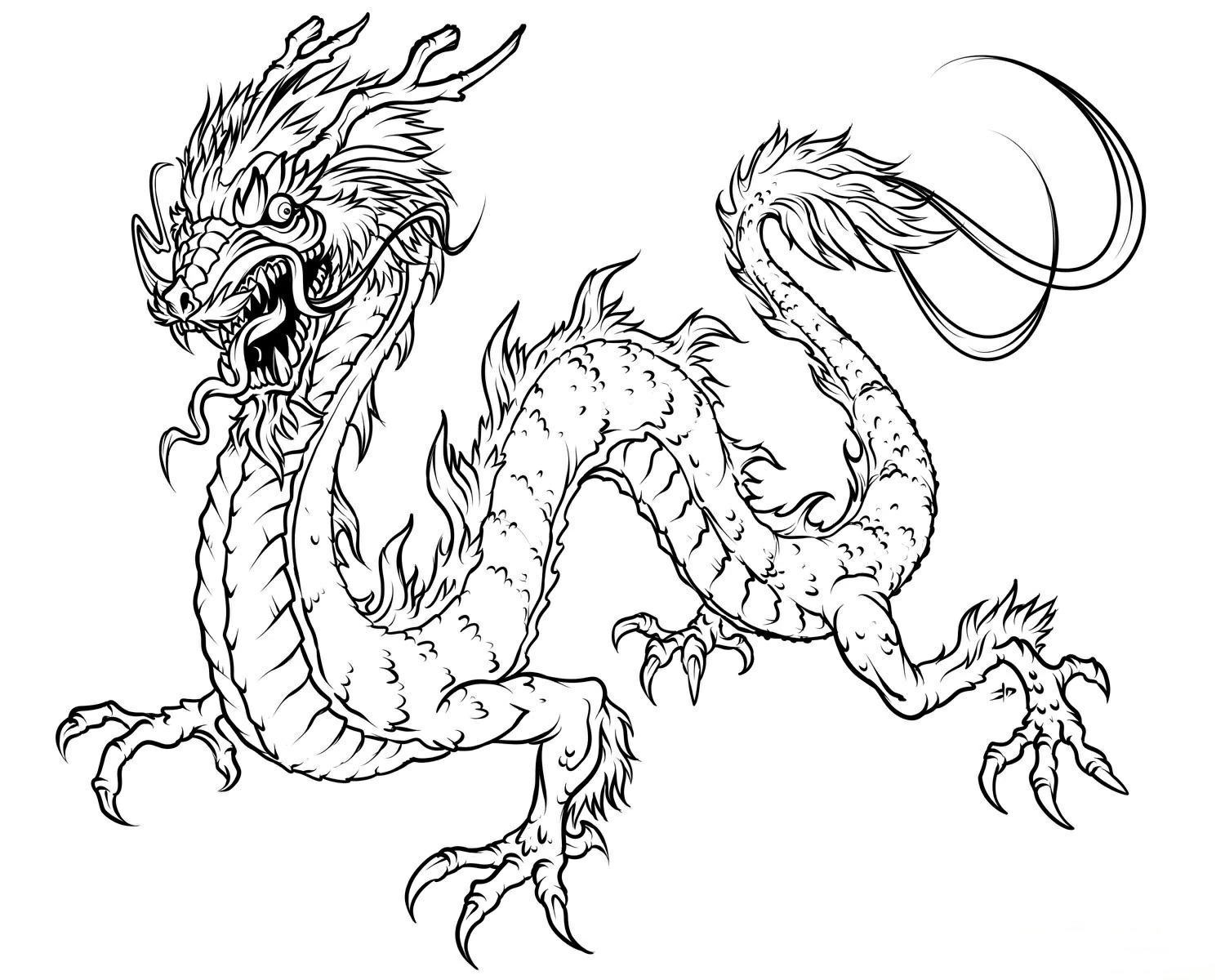 Dibujo gratuito Dragón #5698 de la coleccion Personajes para imprimir