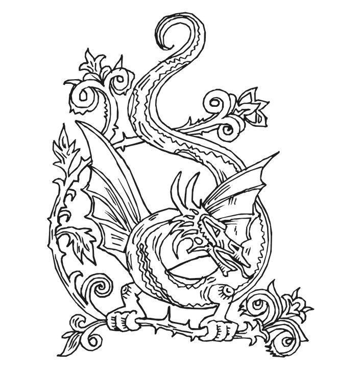 Dibujo gratuito Dragón #5715 de la coleccion Personajes para imprimir