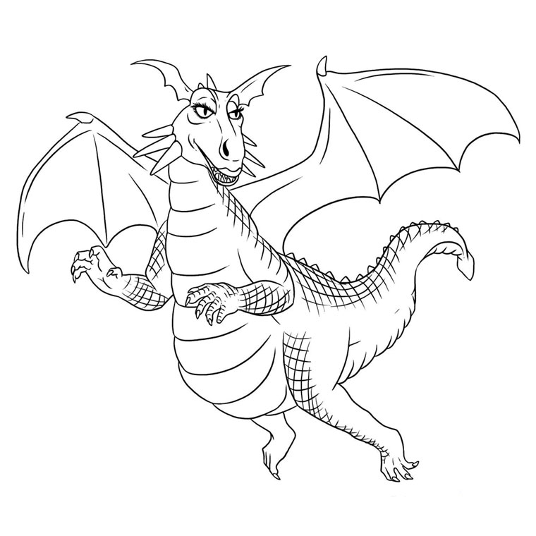 Dibujo gratuito Dragón #5754 de la coleccion Personajes para imprimir