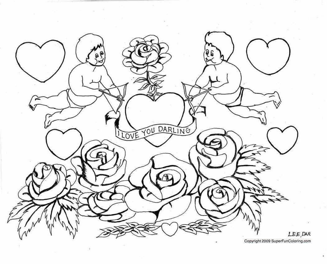 Dibujo para colorear: En amor (Personajes) #88538 - Dibujos para Colorear e Imprimir Gratis