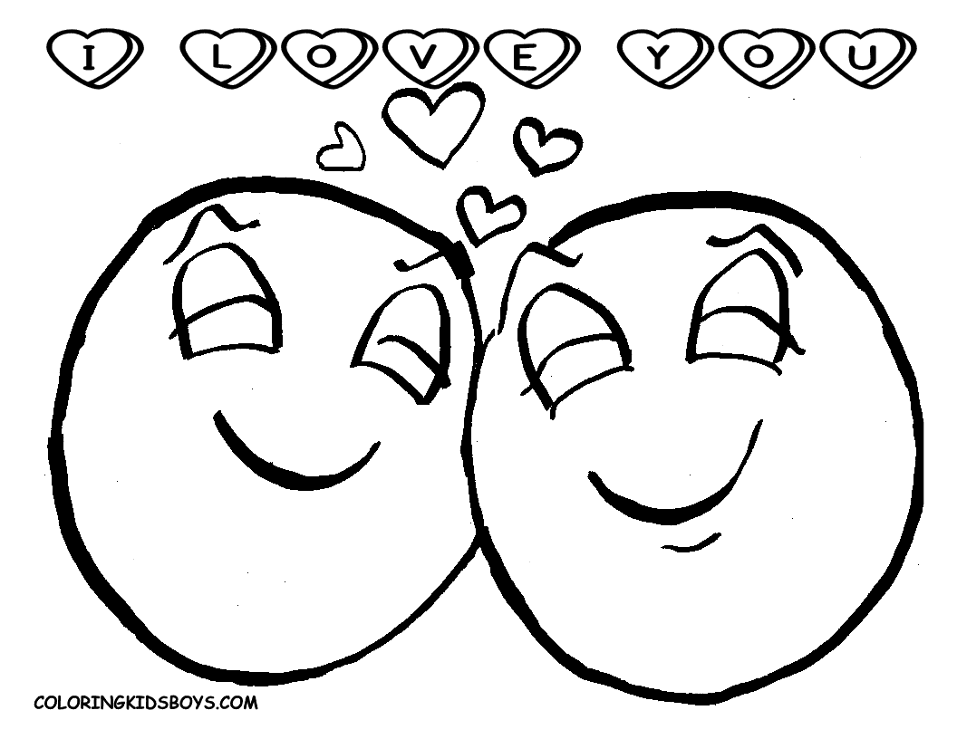 Dibujo para colorear: En amor (Personajes) #88559 - Dibujos para Colorear e Imprimir Gratis