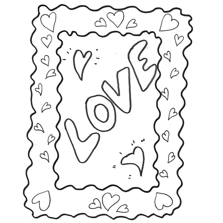 Dibujo para colorear: En amor (Personajes) #88581 - Dibujos para Colorear e Imprimir Gratis