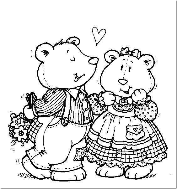 Dibujo para colorear: En amor (Personajes) #88655 - Dibujos para Colorear e Imprimir Gratis