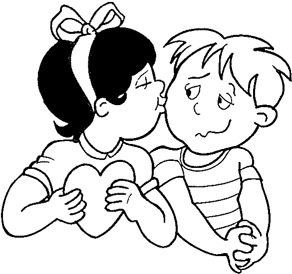 Dibujo para colorear: En amor (Personajes) #88872 - Dibujos para Colorear e Imprimir Gratis