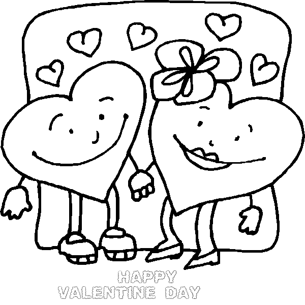 Dibujo para colorear: En amor (Personajes) #88878 - Dibujos para Colorear e Imprimir Gratis