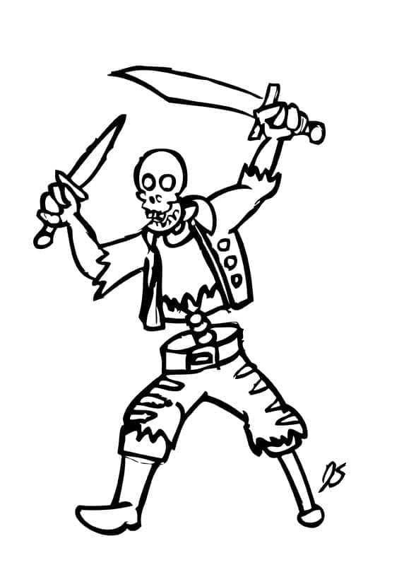 Dibujo gratuito Esqueleto #197347 de la coleccion Personajes para imprimir