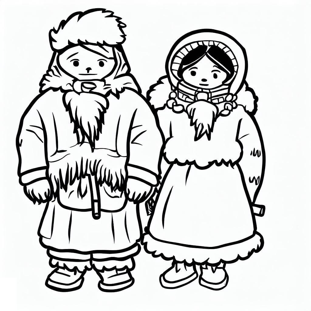 Dibujo para colorear: Esquimal (Personajes) #191304 - Dibujos para Colorear e Imprimir Gratis