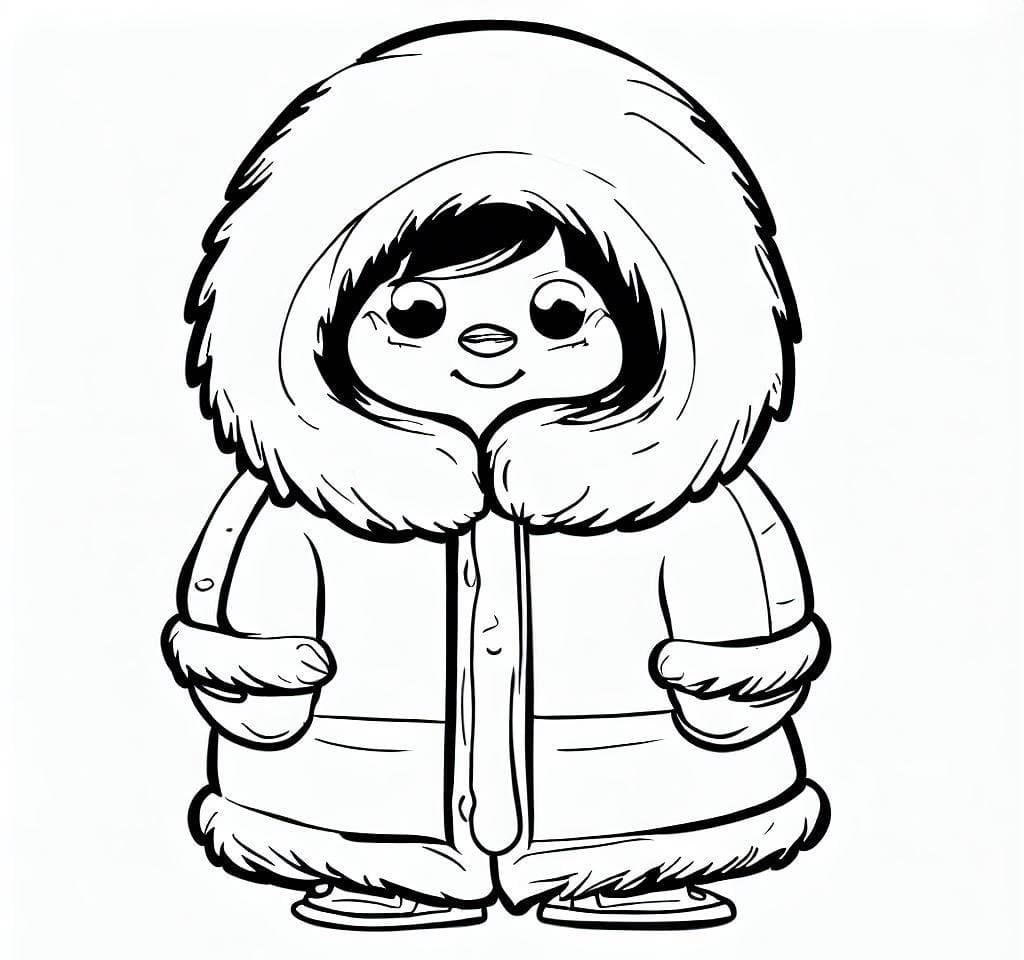 Dibujo para colorear: Esquimal (Personajes) #191307 - Dibujos para Colorear e Imprimir Gratis