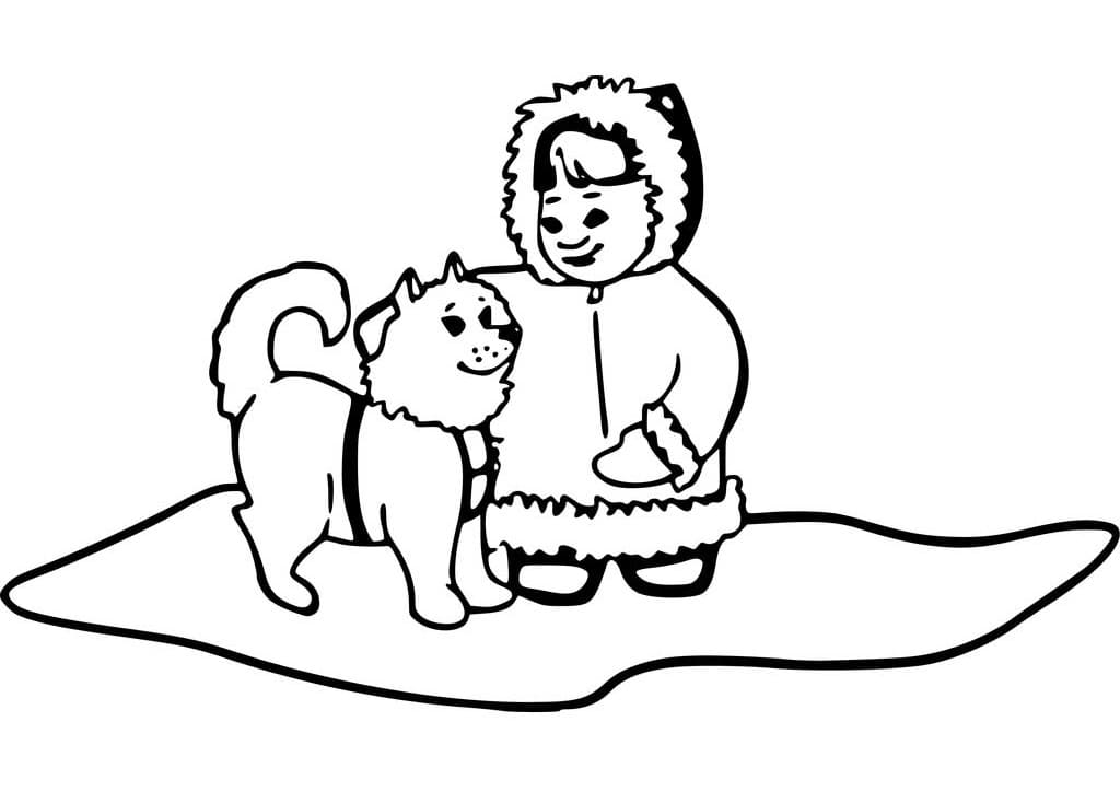 Dibujo gratuito Esquimal #191318 de la coleccion Personajes para imprimir