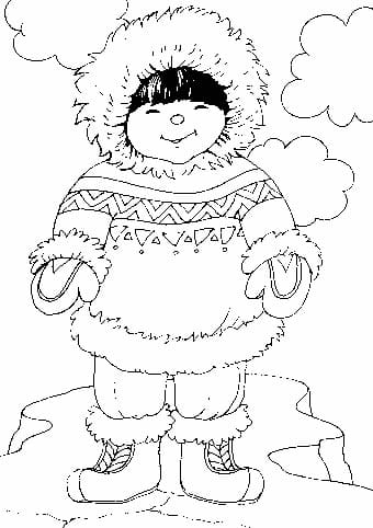 Dibujo para colorear: Esquimal (Personajes) #191330 - Dibujos para Colorear e Imprimir Gratis