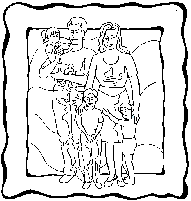 Dibujo para colorear: Familia (Personajes) #95153 - Dibujos para Colorear e Imprimir Gratis