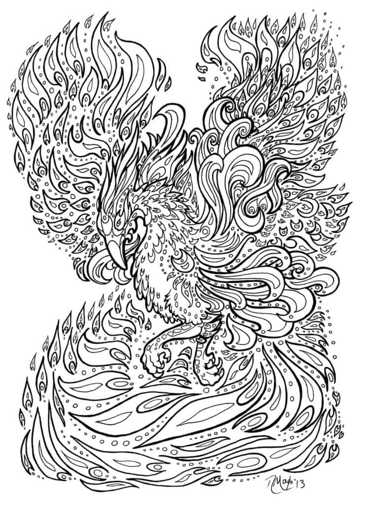 Dibujo gratuito Fénix #192287 de la coleccion Personajes para imprimir