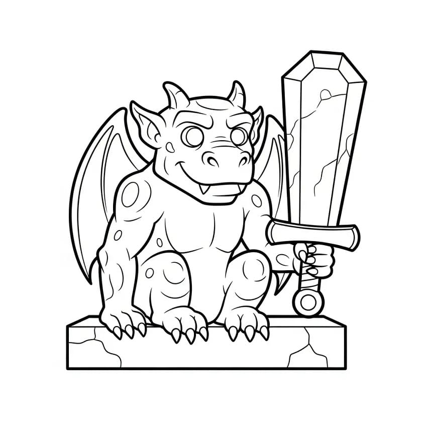 Dibujo gratuito gárgola #221797 de la coleccion Personajes para imprimir
