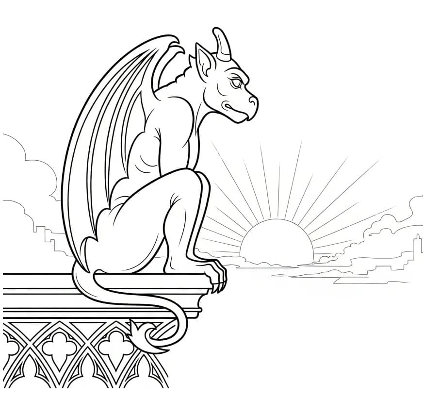 Dibujo gratuito gárgola #221801 de la coleccion Personajes para imprimir Dibujo gratuito gárgola #221801 de la coleccion Personajes para imprimir