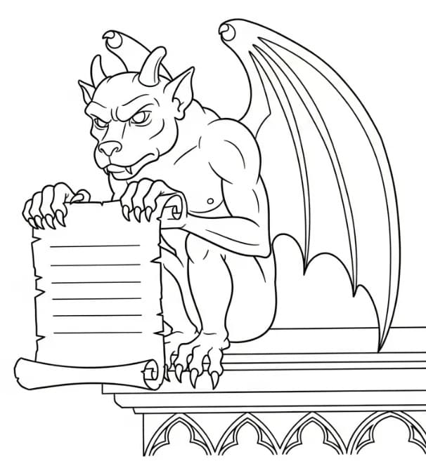 Dibujo gratuito gárgola #221804 de la coleccion Personajes para imprimir