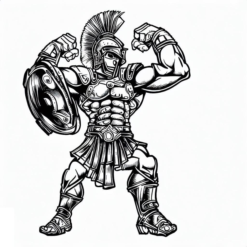 Dibujo gratuito Gladiador #189834 de la coleccion Personajes para imprimir