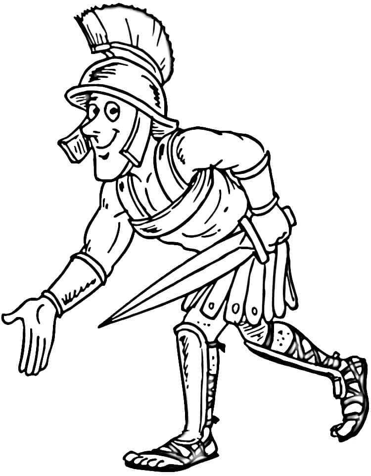 Dibujo gratuito Gladiador #189837 de la coleccion Personajes para imprimir