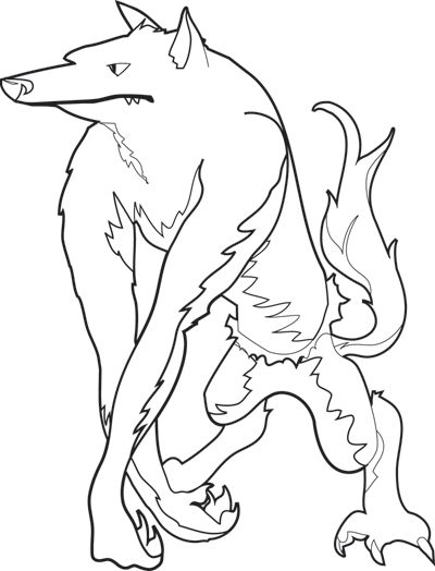 Dibujo para colorear: Hombre lobo (Personajes) #100003 - Dibujos para Colorear e Imprimir Gratis