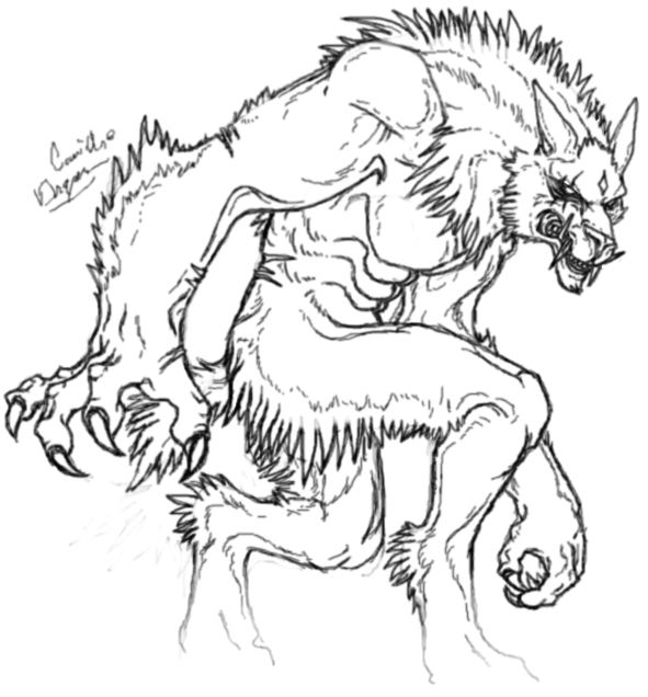 Dibujos de Hombre lobo (Personajes) para colorear y pintar – Páginas para  imprimir