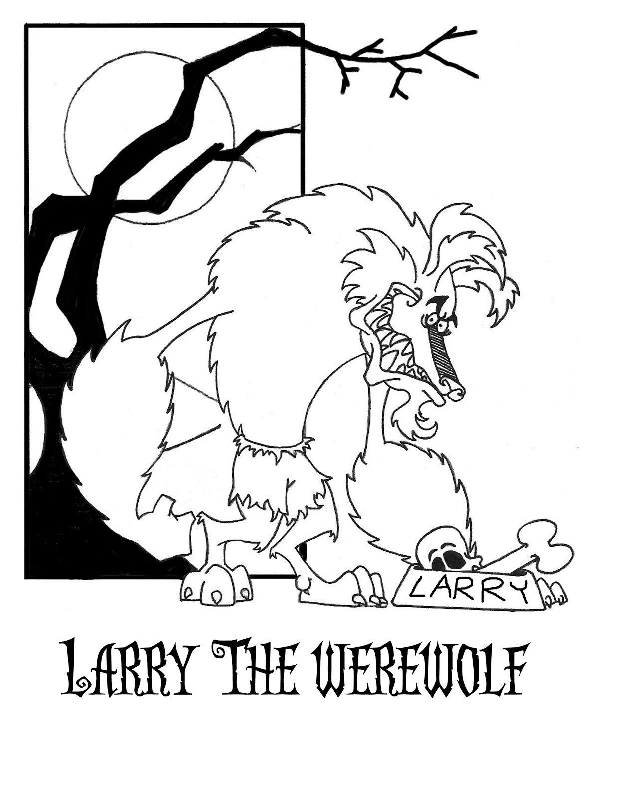 Dibujo para colorear: Hombre lobo (Personajes) #100037 - Dibujos para Colorear e Imprimir Gratis
