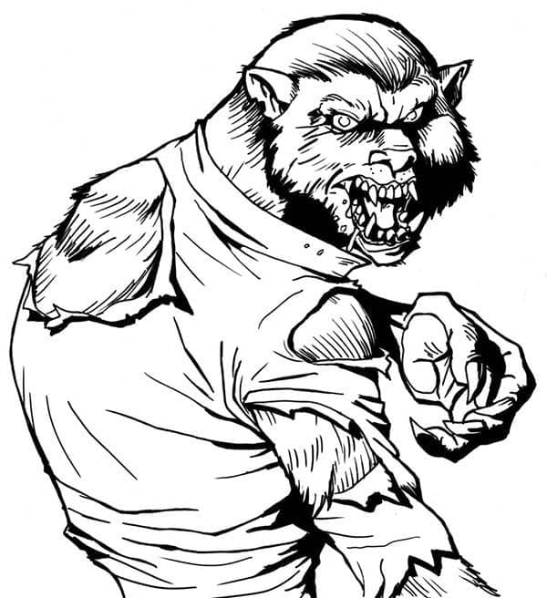 Dibujo gratuito Hombre Lobo #201666 de la coleccion Personajes para imprimir