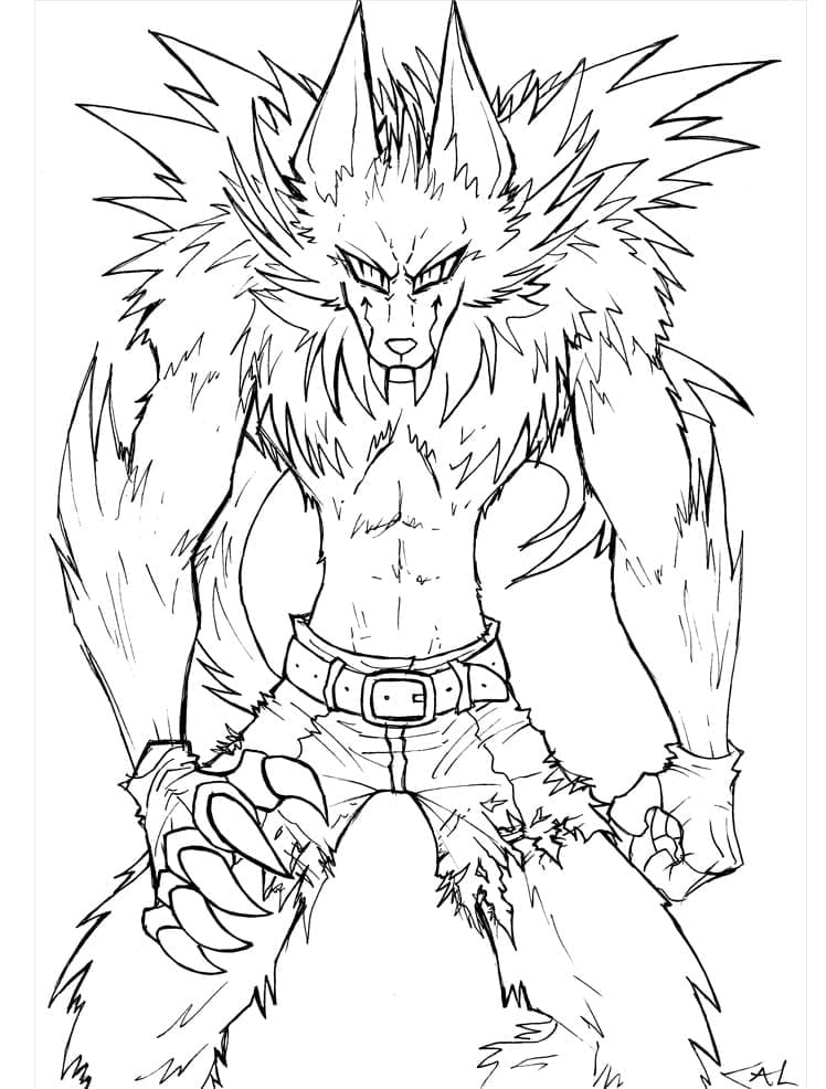 Dibujo gratuito Hombre Lobo #201668 de la coleccion Personajes para imprimir