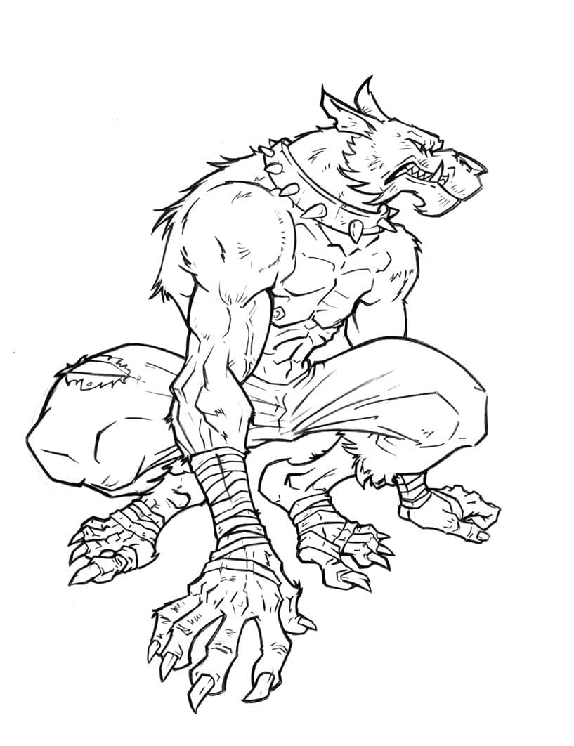 Dibujo gratuito Hombre Lobo #201669 de la coleccion Personajes para imprimir