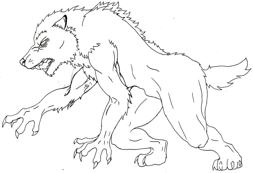 Dibujo gratuito Hombre Lobo #201680 de la coleccion Personajes para imprimir