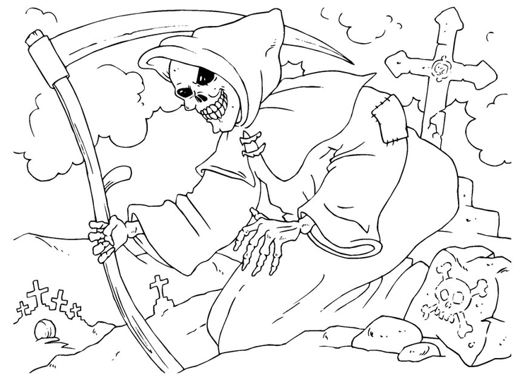 Dibujo para colorear: La Muerte (Personajes) #108724 - Dibujos para Colorear e Imprimir Gratis